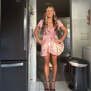 ❤️ Dusty rose  boutique satin dress